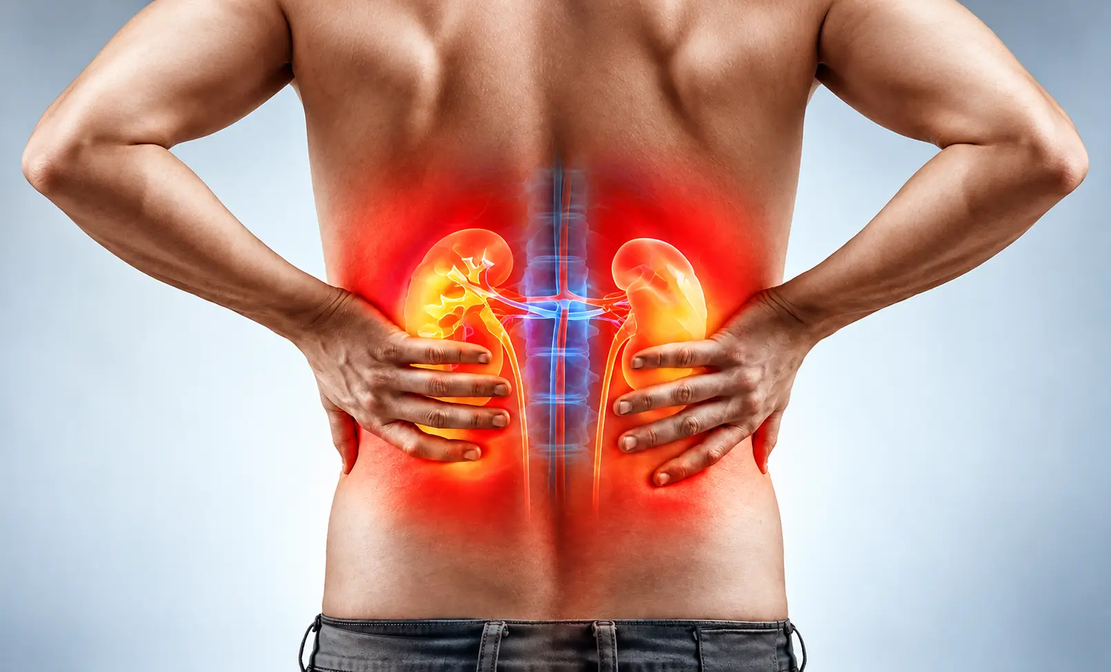 Ilustração de rim para investigação de câncer de rim e nódulo renal